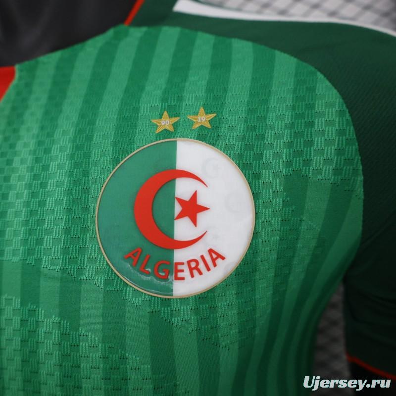 Player Version 26/27  Algeria Green Stripe V-Neck Special Edition Jersey