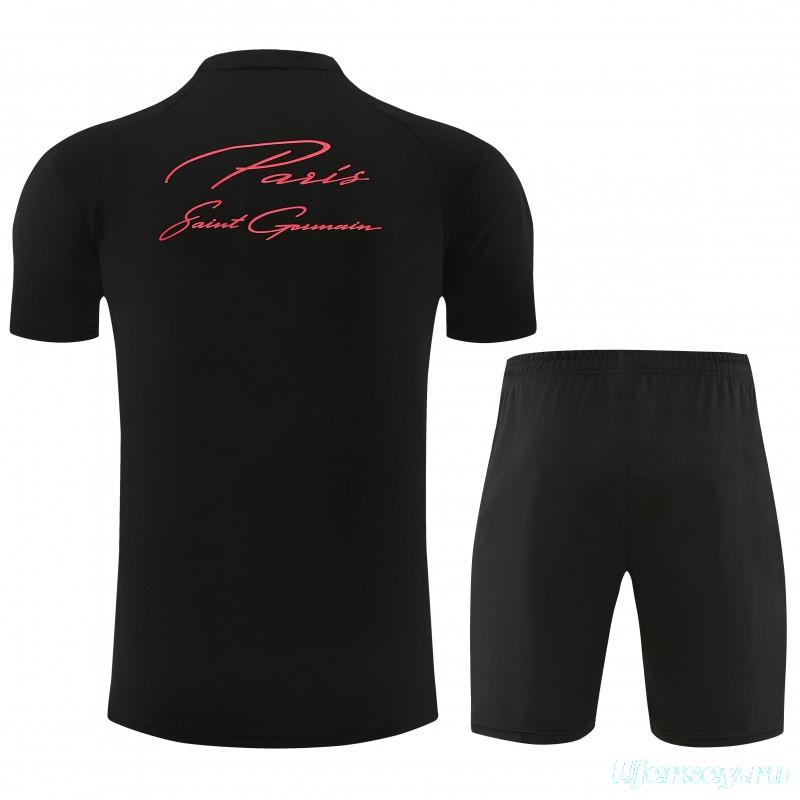 26/27 Pairs Black Short Sleeve+Soccer Shorts