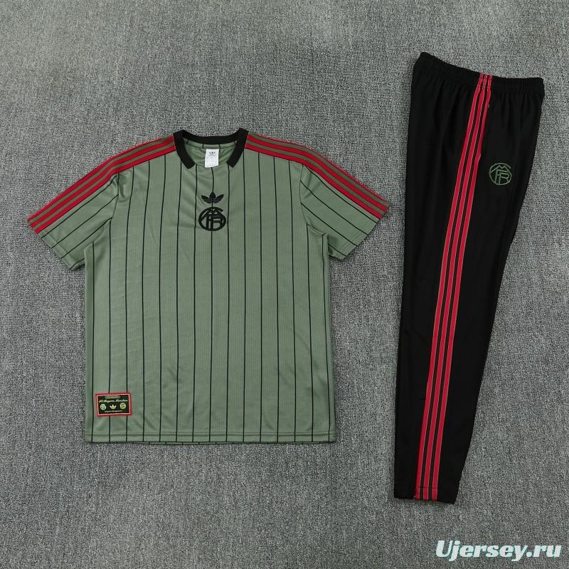 26/27 Bayern Dark Green Short Sleeve Tracksuit + Long Pants