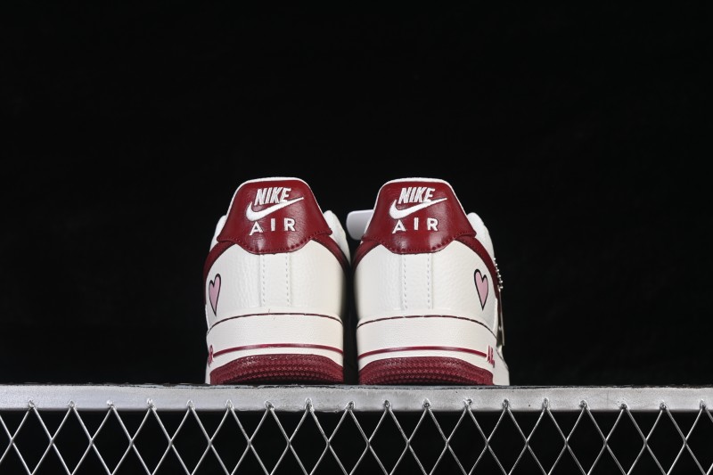 Nike Air Force 1 '07 Low Valentine's Day Edition White with Red Accents Low-Top Casual Skate Shoes - NH0601-539