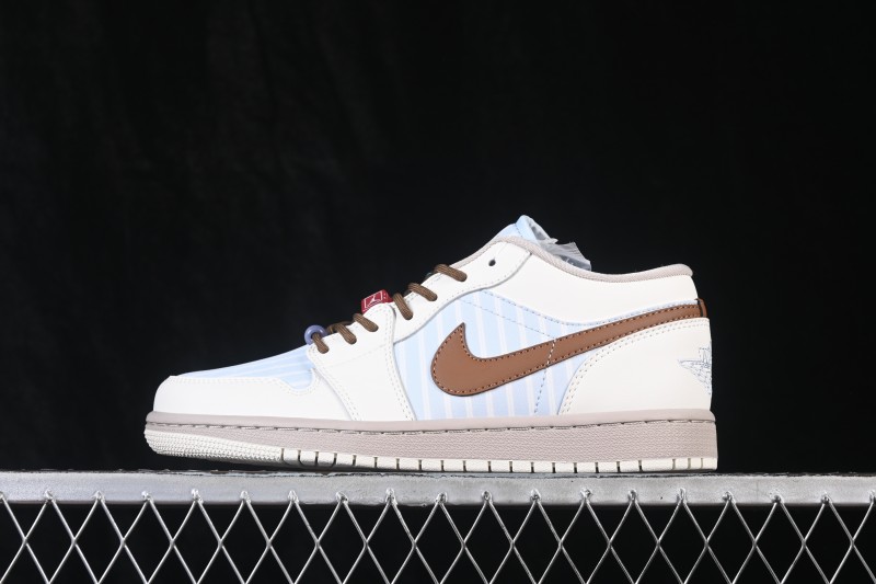 Nike Air Jordan 1 Low Retro Basketball Shoes with Classic Leather and Cushioned Sole - IR7553-422