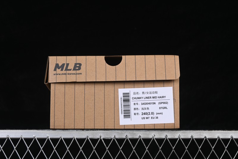 New York MLB Chunky Liner Mid Hairy Running Shoes with Elevated Sole - 3ASXH015N07GRL