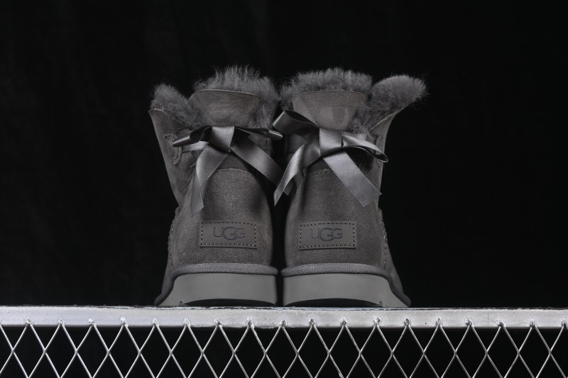 UGG Mini Bailey Button II Bow Ankle Snow Boots for Women - 1016501