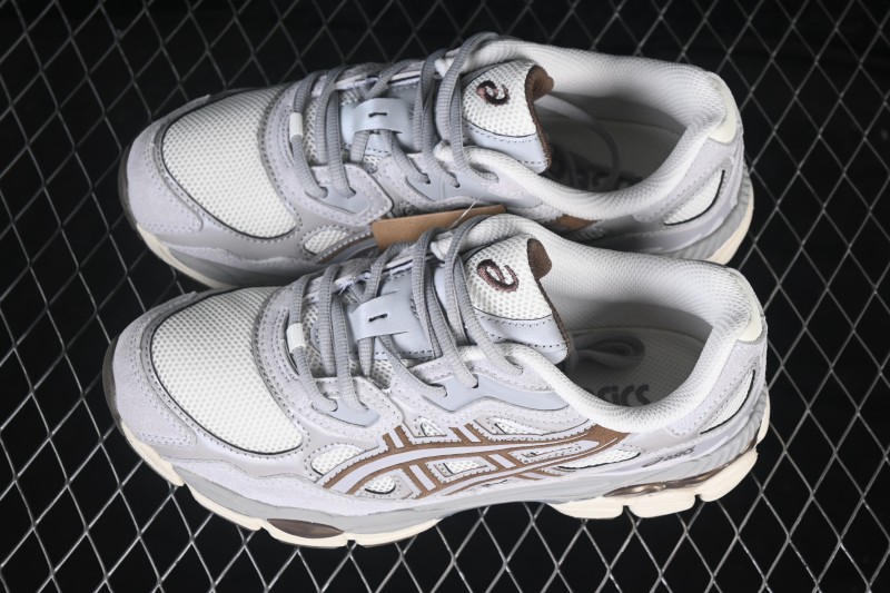 Asics Gel-NYC Retro Running Sneakers with Breathable Mesh and Suede Upper - 1203A383-114
