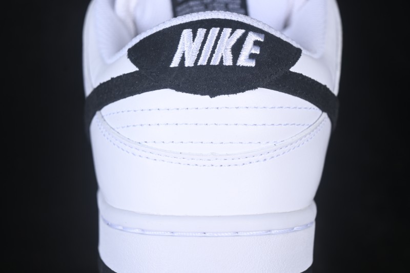 Nike SB Dunk Low Classic White Black Full Leather Low-Top Casual Skate Shoes - HF3704-100