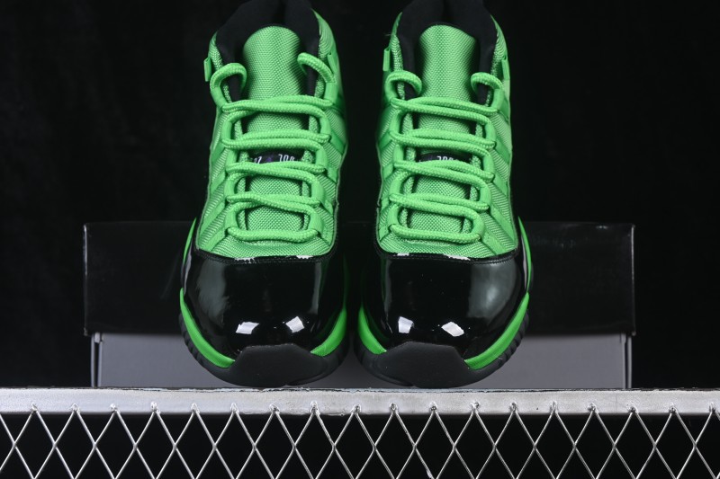 Air Jordan 11 Retro AJ11 Black Green Basketball Shoes - CT8012-310