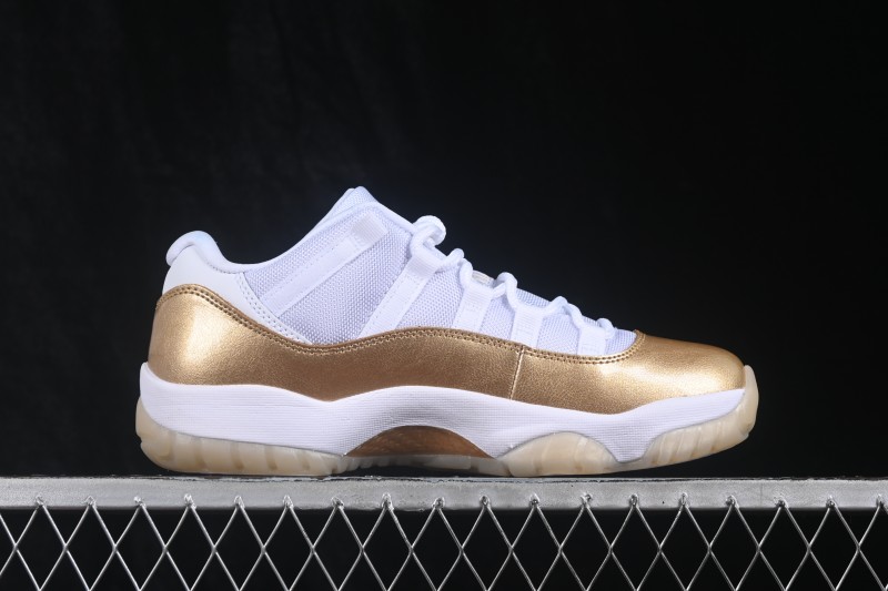 Nike Air Jordan 11 Low Metallic Gold Basketball Shoes - AH7860-102