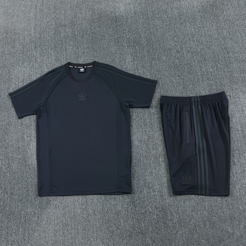 26/27 Adidas AD15 Dark Grey Short Sleeve+Soccer Shorts