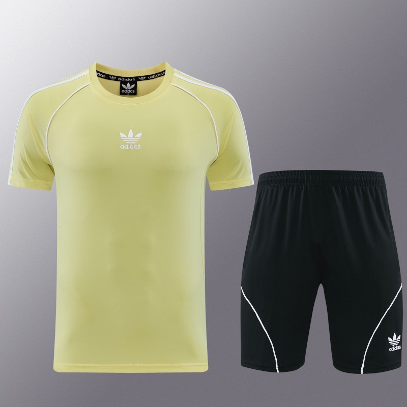 26/27 Adidas AD15 Yellow Short Sleeve+Soccer Shorts