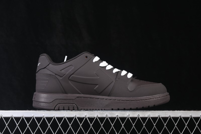 Off-White Out Of Office Low-Top Fashion Sneakers Brown Black - AJD4