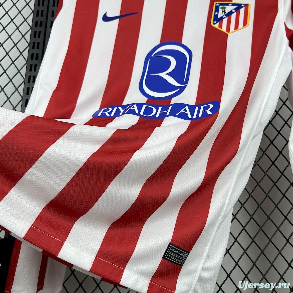 2025/26 Mens Atletico Madrid Home Long Sleeve Jersey