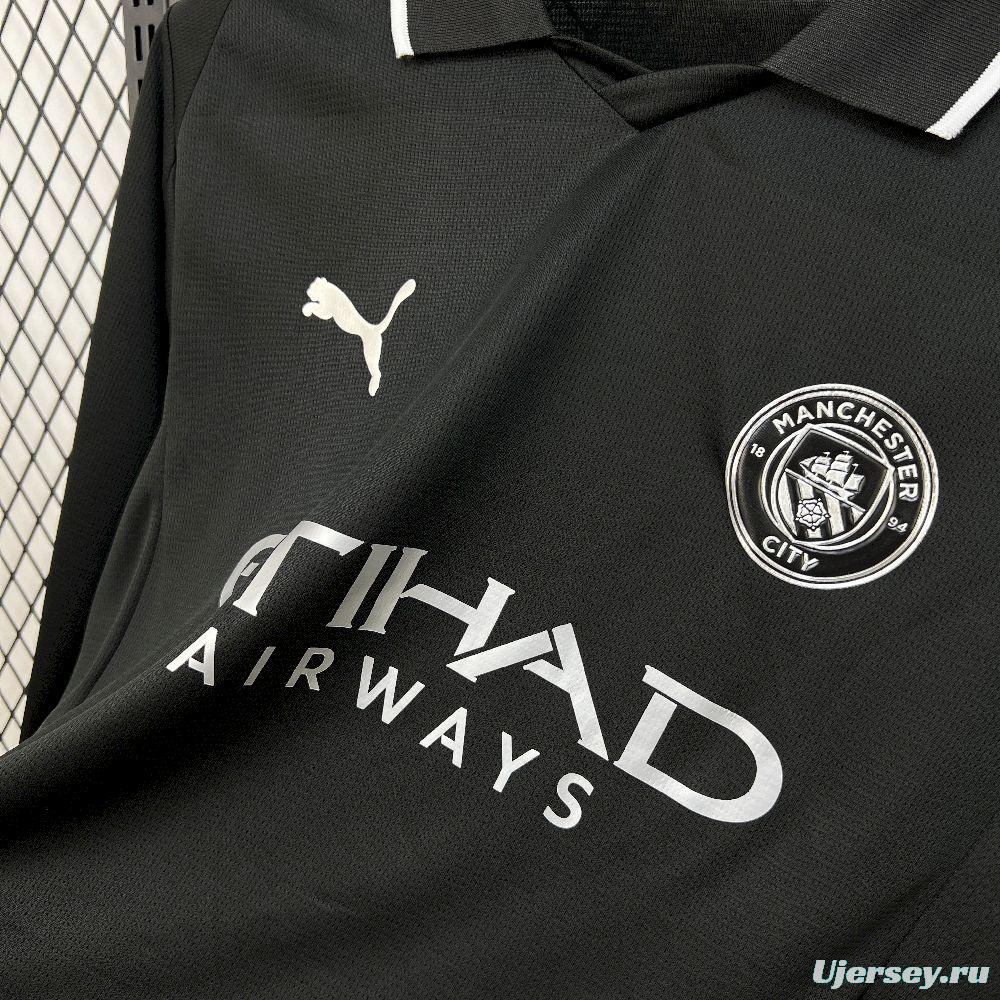 2025/26 Mens Manchester City Away Long Sleeve Jersey