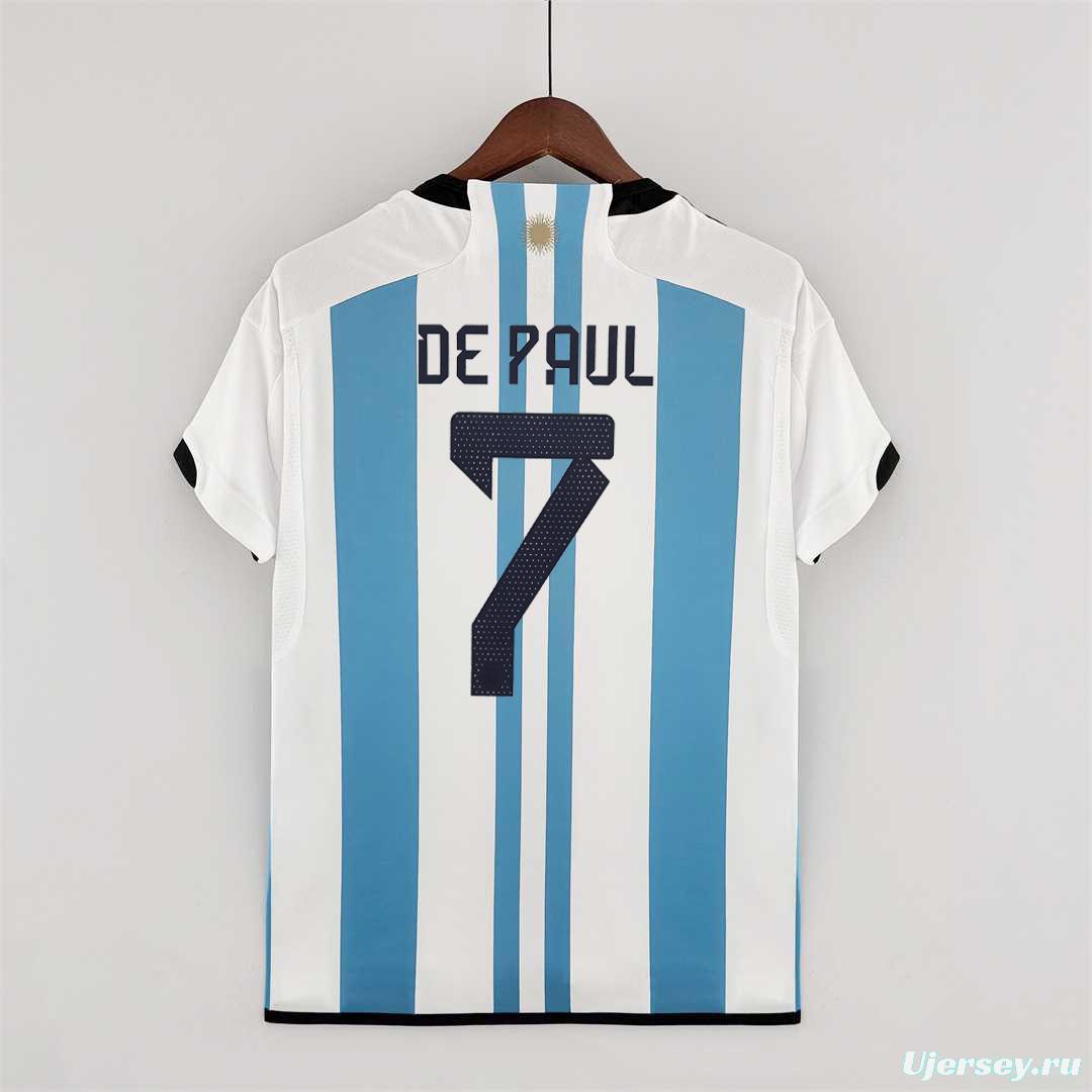 2022 Argentina Home Soccer Jersey