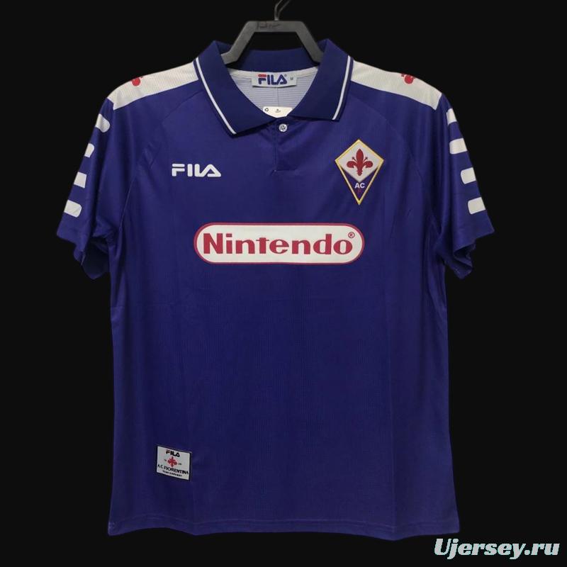 Retro 98/99 Fiorentina Home Soccer Jersey