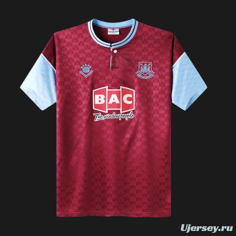 Retro 89/90 West Ham United Home Jersey