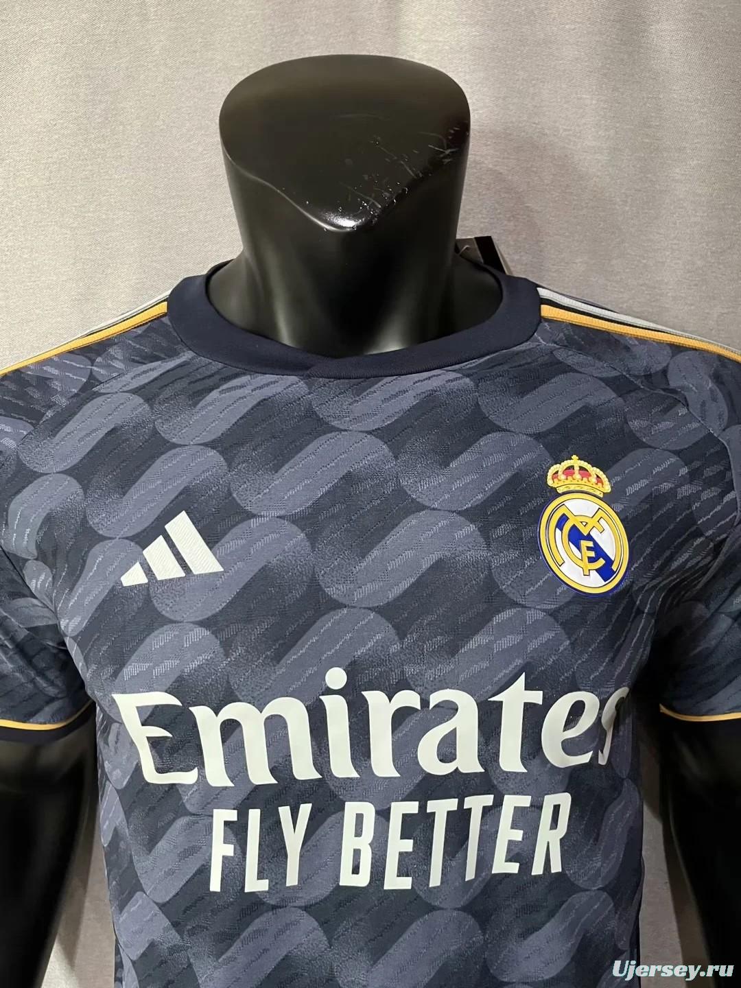 Player Version 23/24 Real Madrid Away Black Jersey