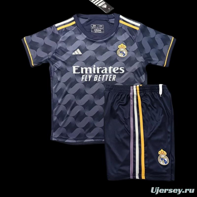 23/24 Kids Real Madrid Away Black Jersey