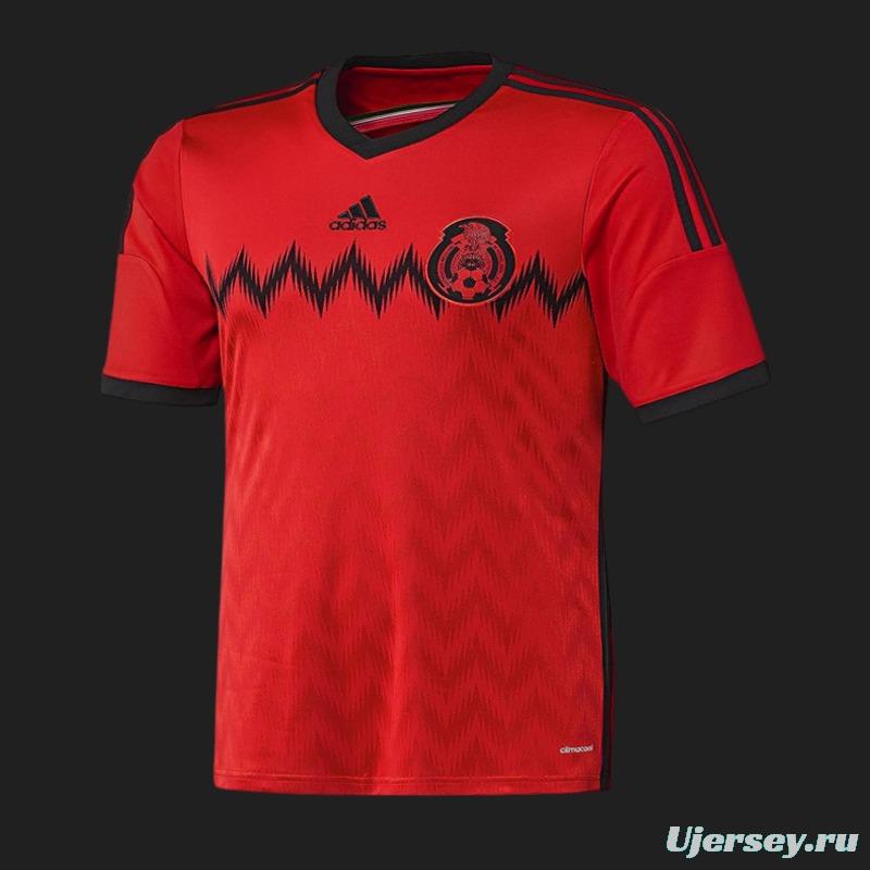 Retro 2014 Mexico Away Red Jersey