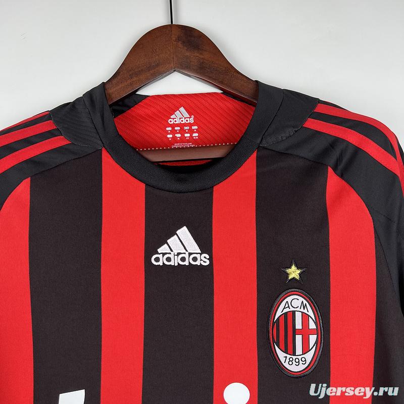 Retro 08/09 AC Milan Home Long Sleeve Jersey