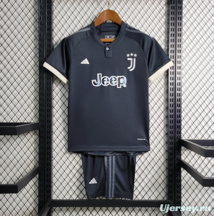 23/24 Kids Juventus Third Black Jersey