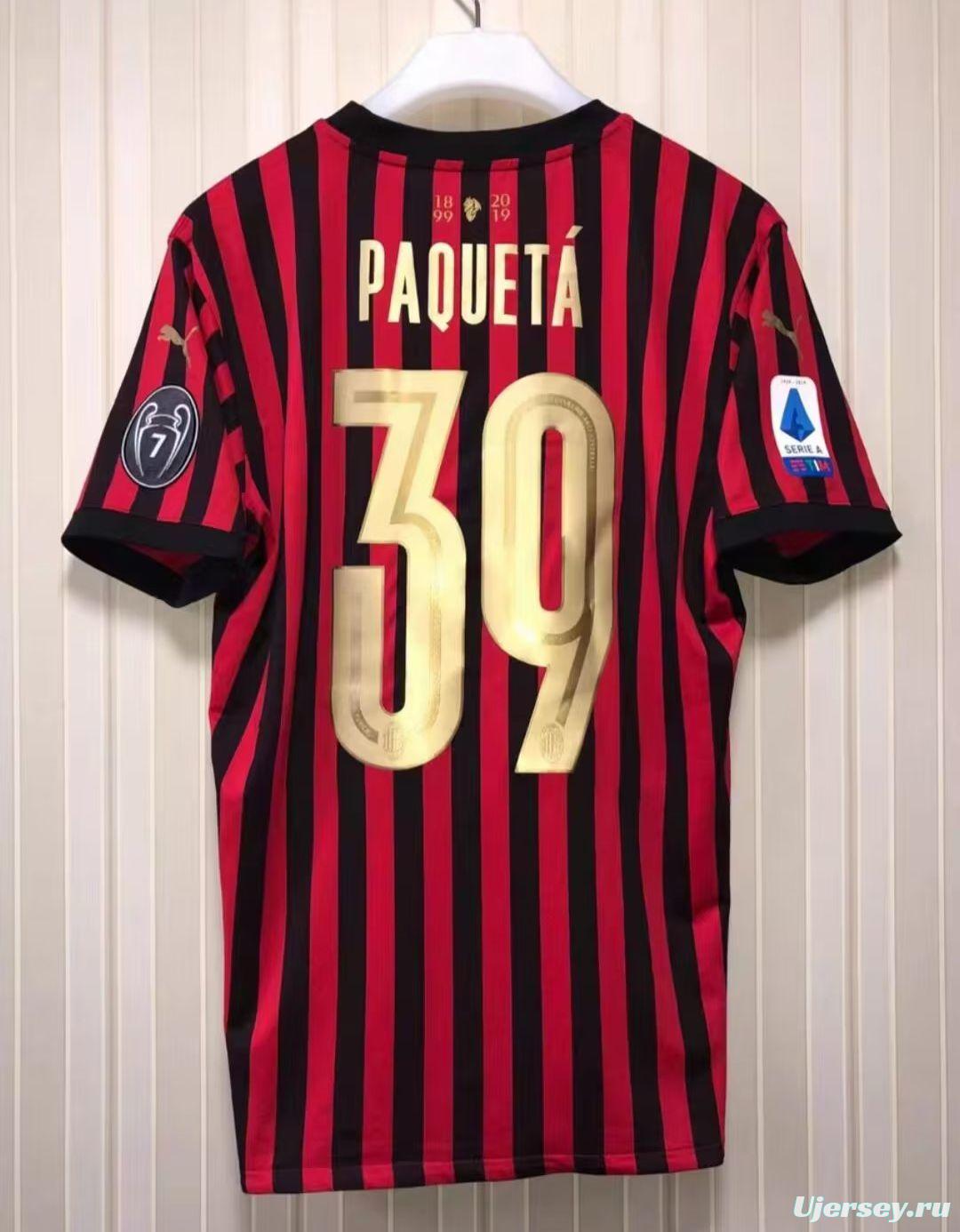 Retro 19/20 AC Milan Anniversary 120TH Home Jersey