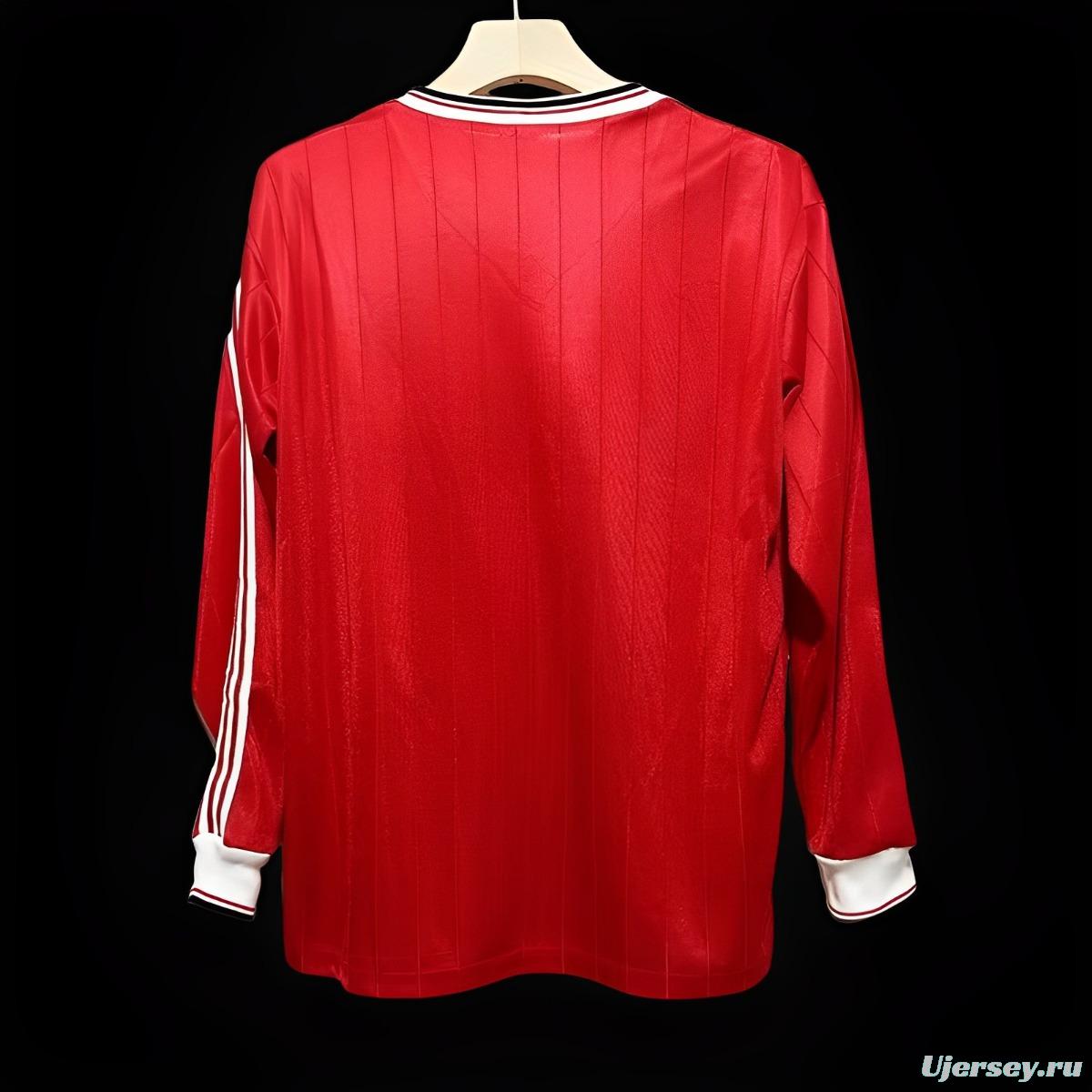 Retro 82/83 Manchester United Home Long Sleeve Jersey