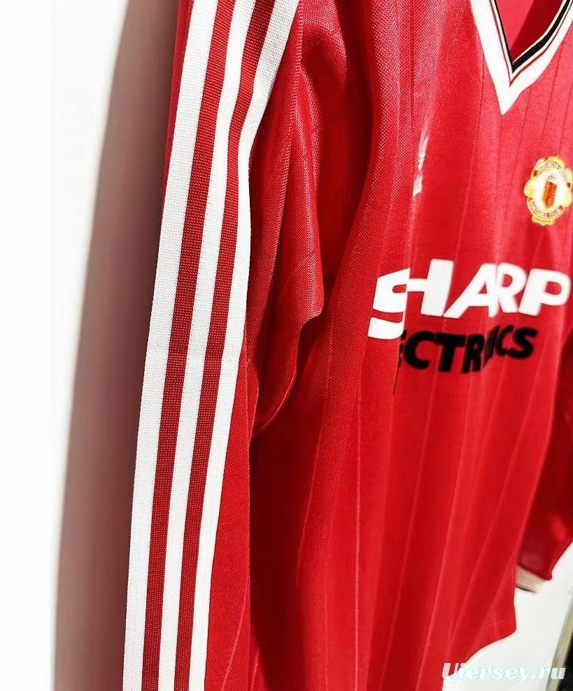 Retro 82/83 Manchester United Home Long Sleeve Jersey