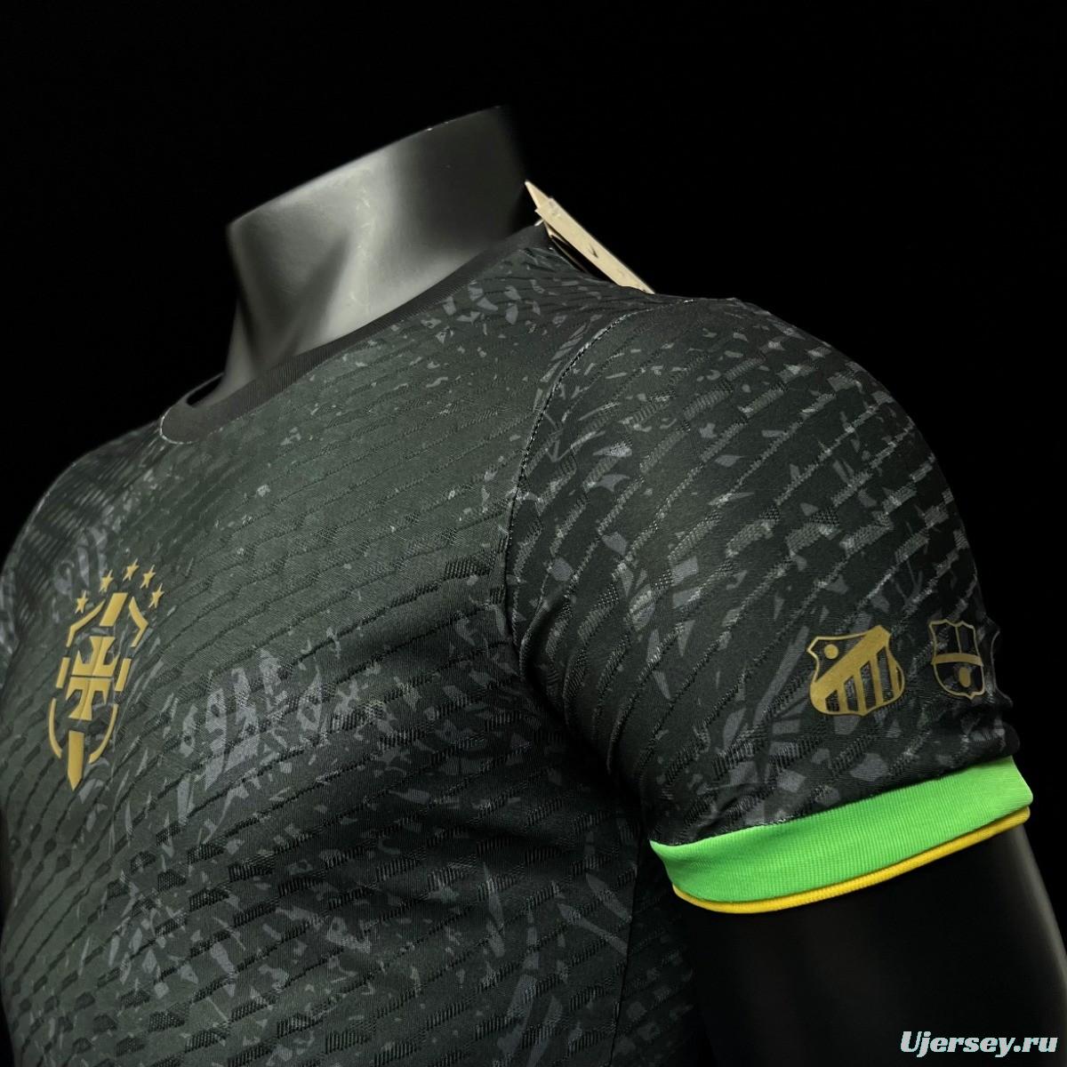 Player Version 2023 Brazil La Pulga Black Special Jersey