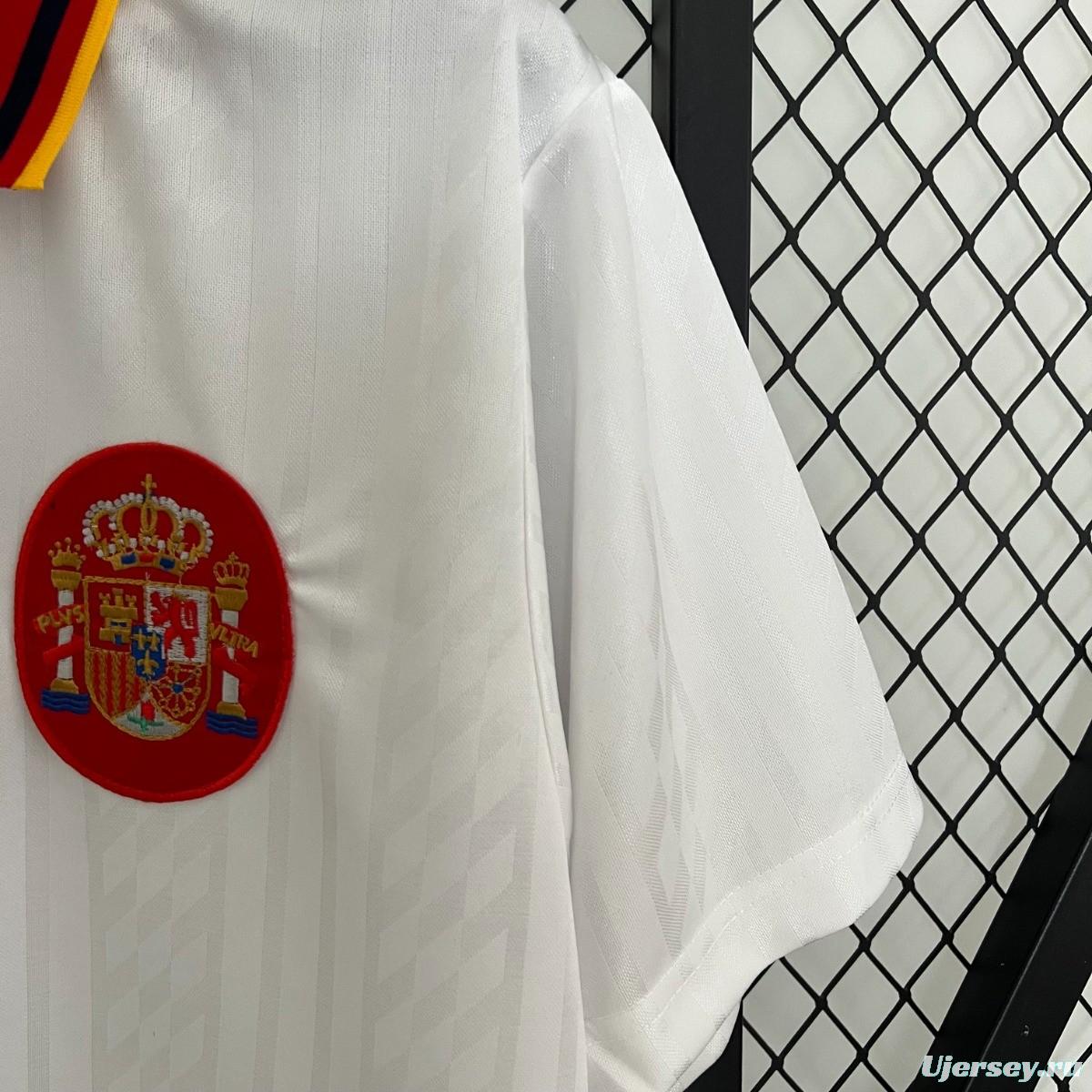 Retro 1994 Spain Away White Jersey