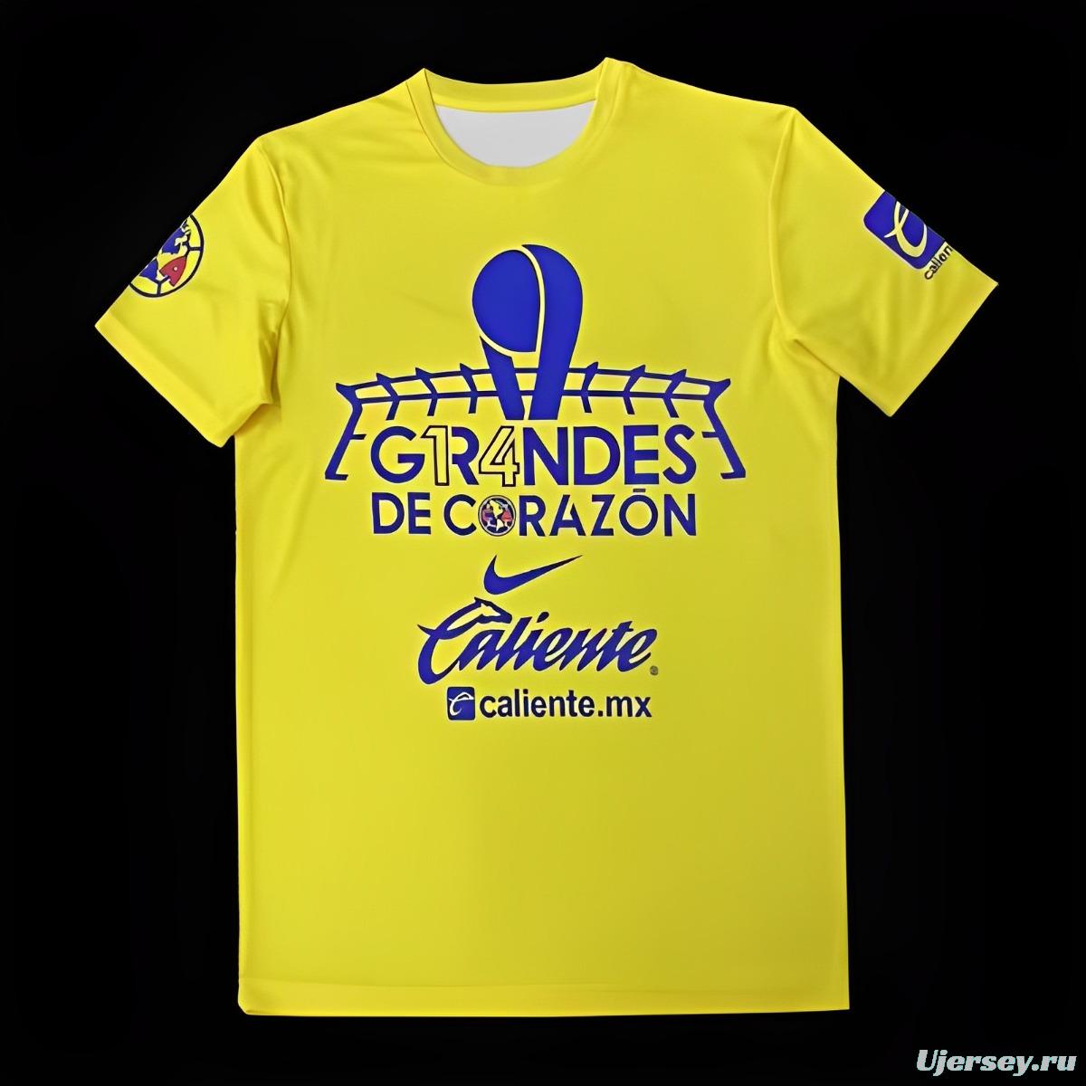 23/24 Club America Yellow Champion T-shirts