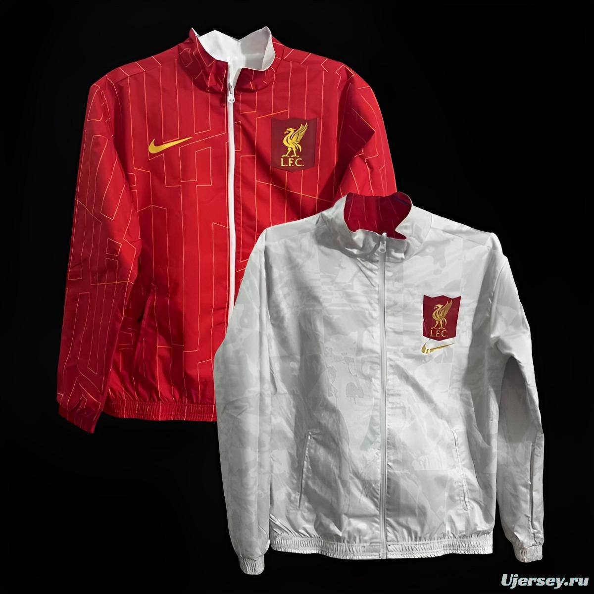 24/25 Liverpool Red/White Reversible Full Zipper Jacket