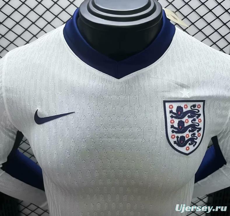 Player Version 2024 England Home Long Sleeve Jersey