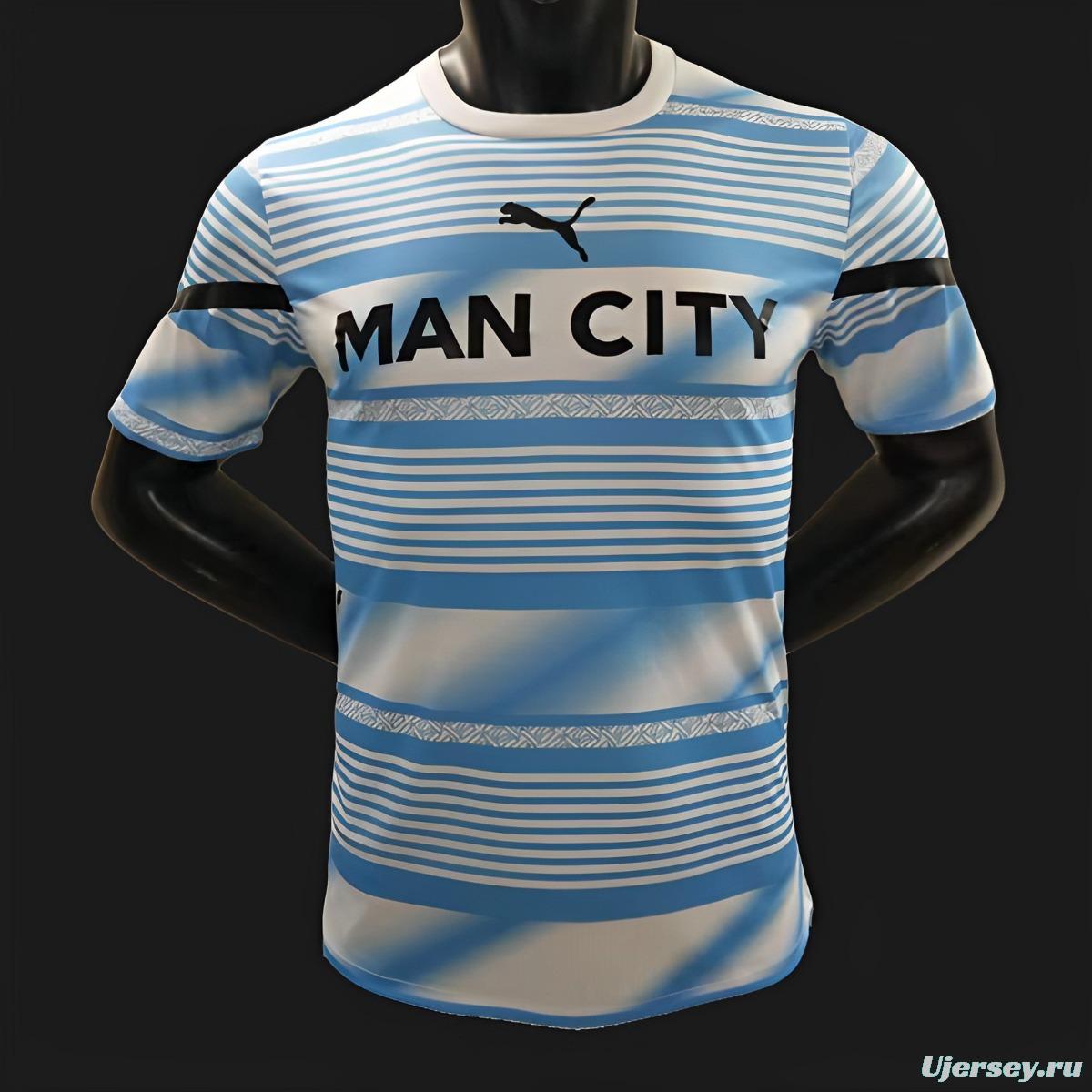 24/25 Manchester City Pre-Match Blue Jersey