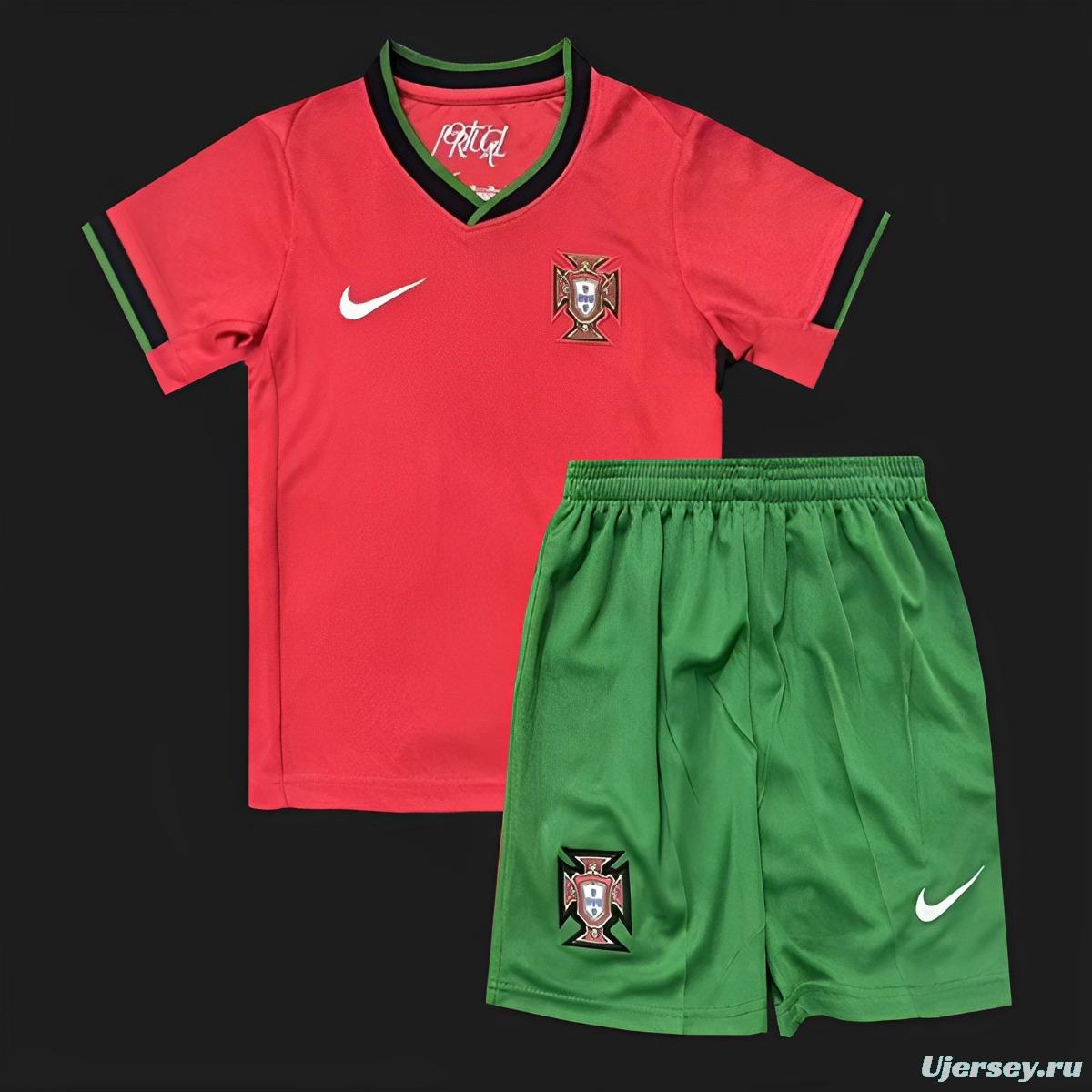 2024 Kids Portugal Home Jersey