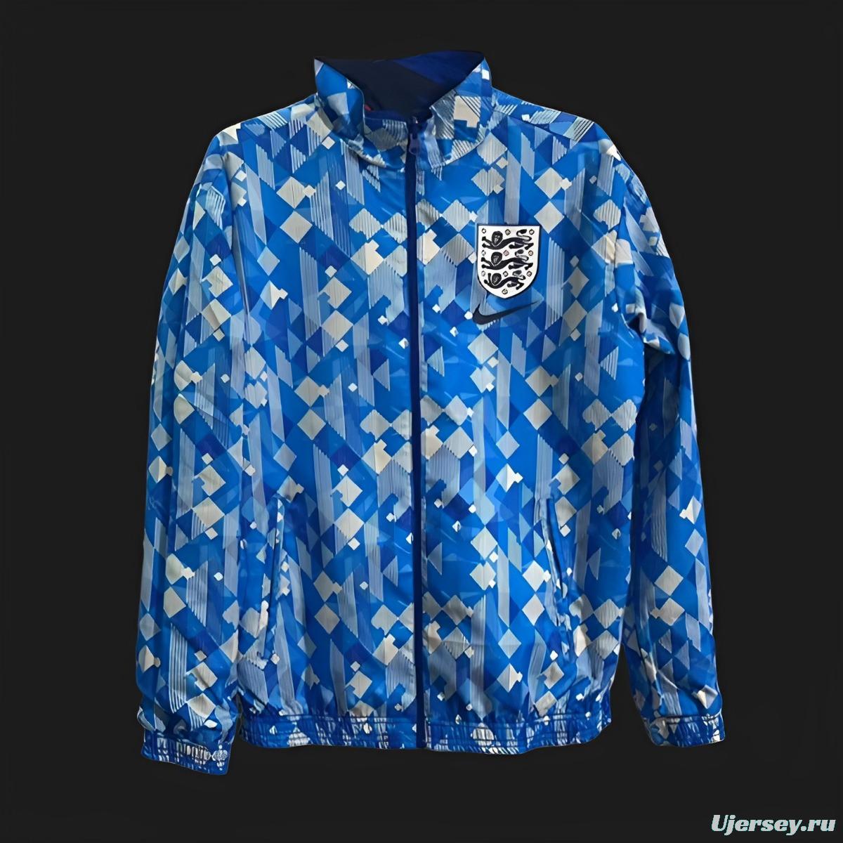 2024 England Reversible Blue/Navy Full Zipper Jacket