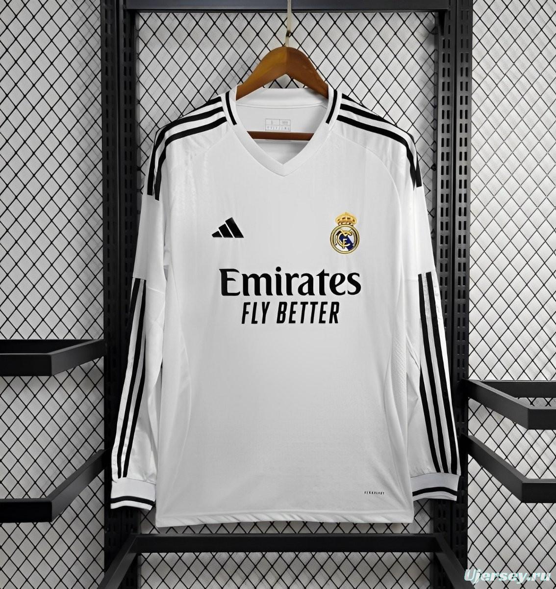 24/25 Real Madrid Home Long Sleeve Jersey