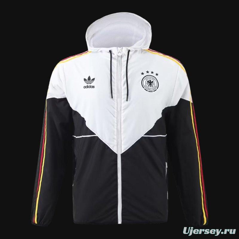 2024 Germany White/Black Windbreaker