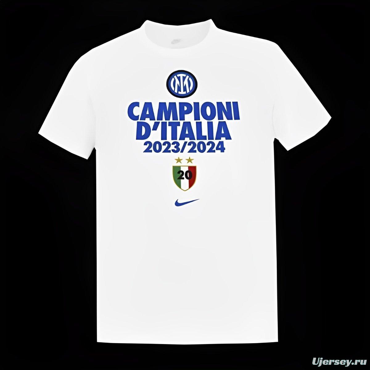 23/24 Inter Milan CAMPIONI D'ITALIA  White  T-Shirts