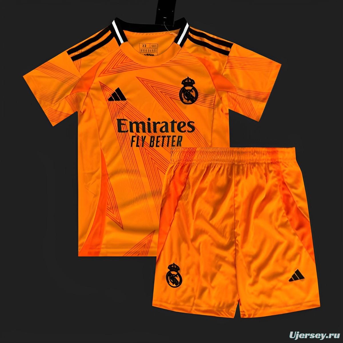 24/25 Kids Real Madrid Away Orange Jersey