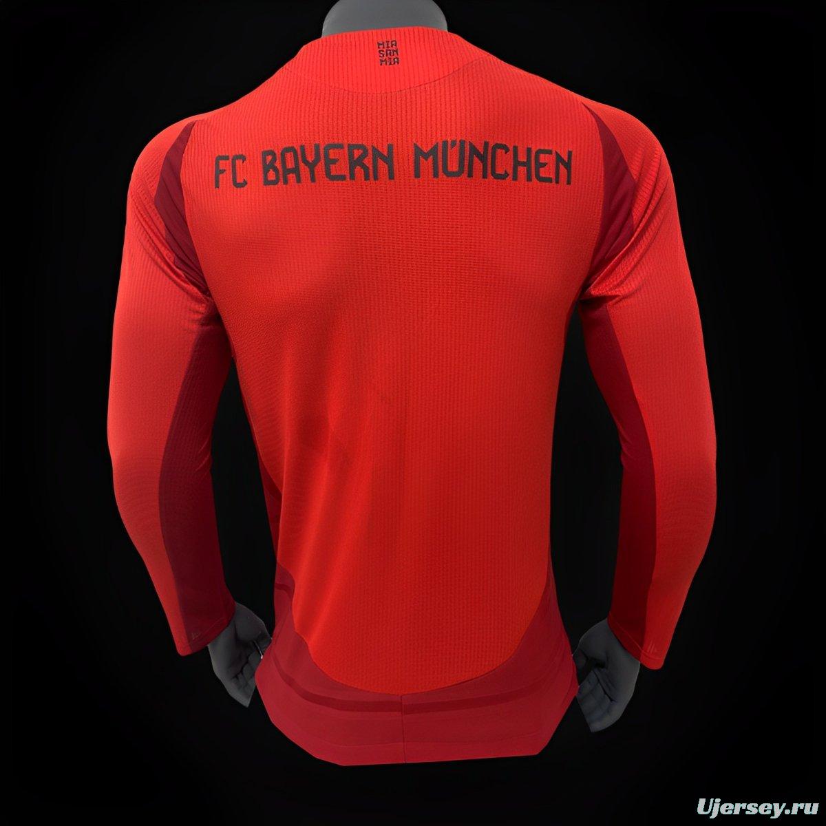 Player Version 24/25 Bayern Munich Home Long Sleeve Jersey