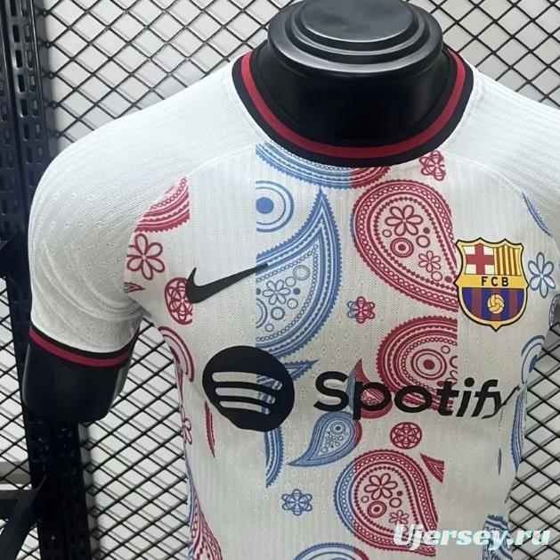 Player Version 24/25 Barcelona White Special Pattern Jersey