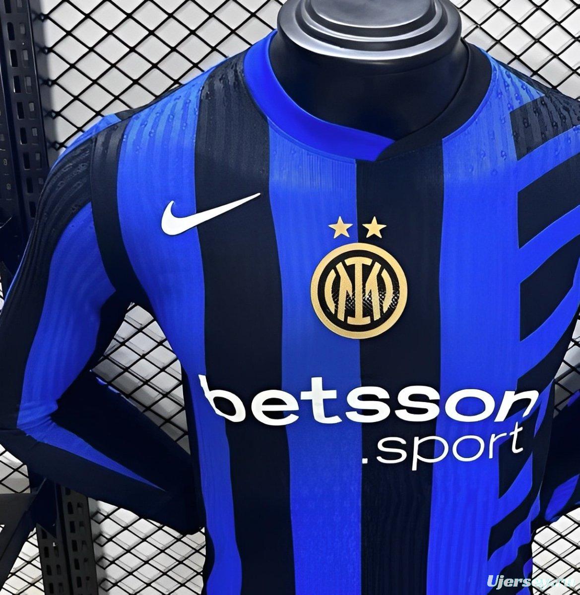 Player Version 24/25 Inter Milan Home Long Sleeve Jersey