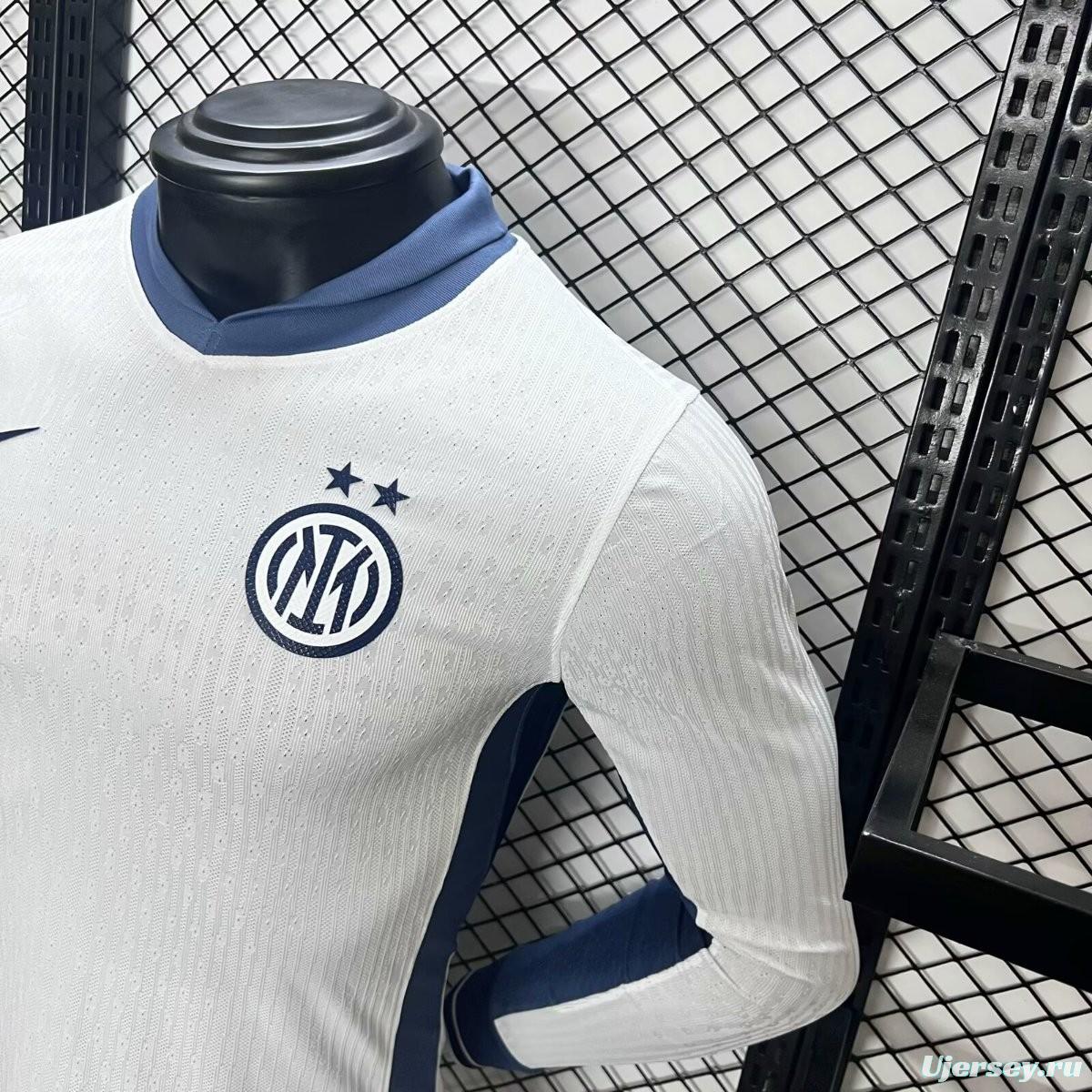 Player Version 24/25 Inter Milan Away White Long Sleeve Jersey