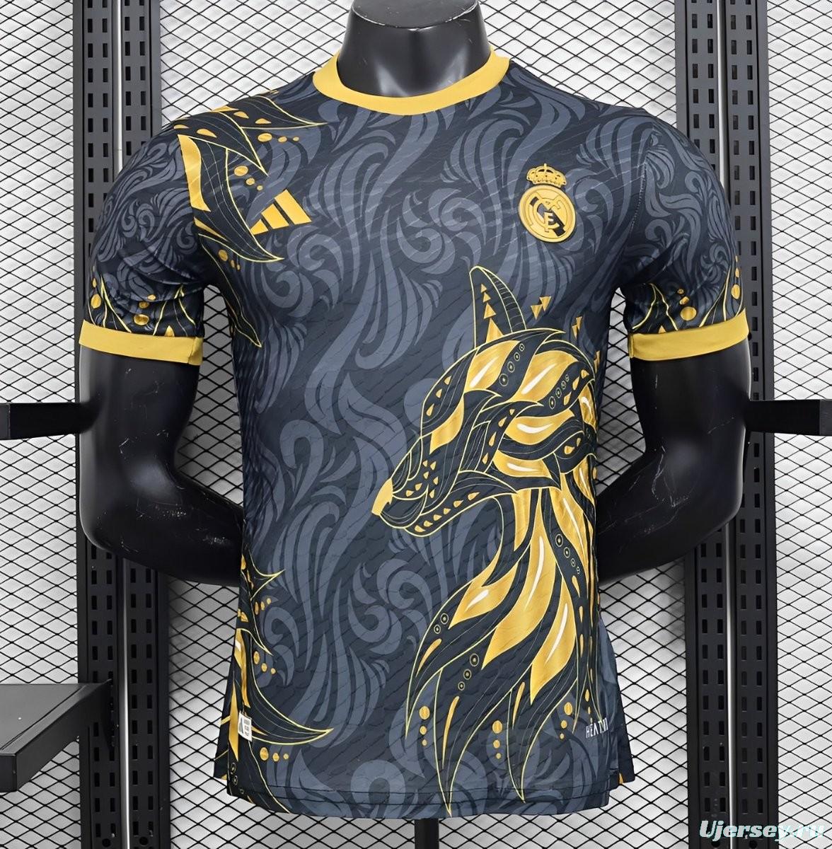 Player Version 24/25 Real Madrid Black/Golden Special Jersey