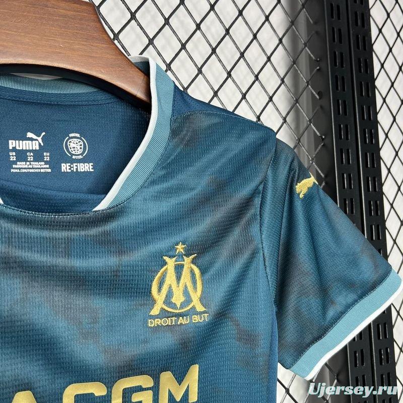 24/25 Kids Olympique Marseille Away Jersey