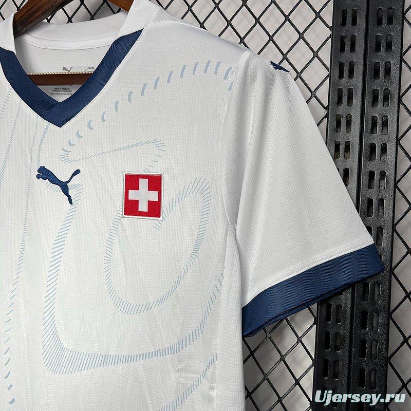 2024 Switzerland Away White Jersey