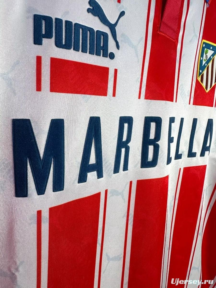 Retro 04/05 Long Sleeve Atletico Madrid Home Jersey