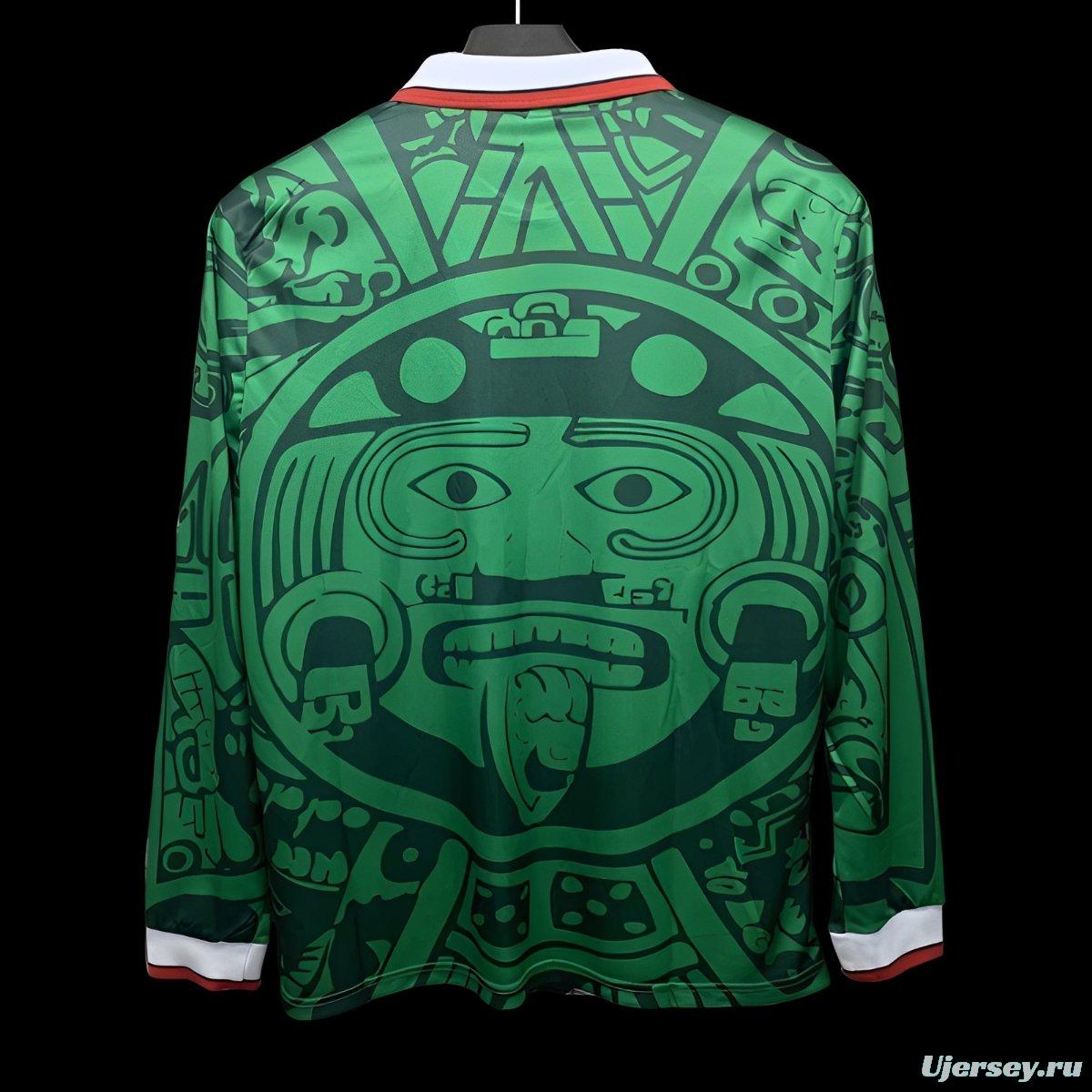 Retro 1998 Mexico Home Long Sleeve Jersey