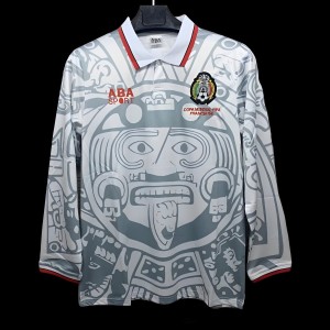 Retro 1998 Mexico Away White Long Sleeve Jersey