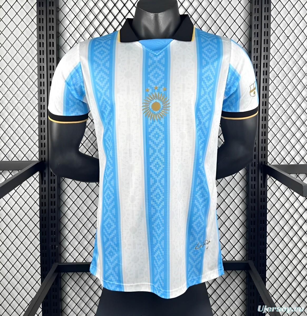 Player Version 2025 Argentina Home Jersey